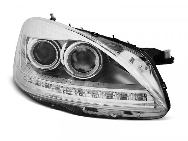 Xenon Headlights Daylight Chrome Fits Mercedes W221 05-09
