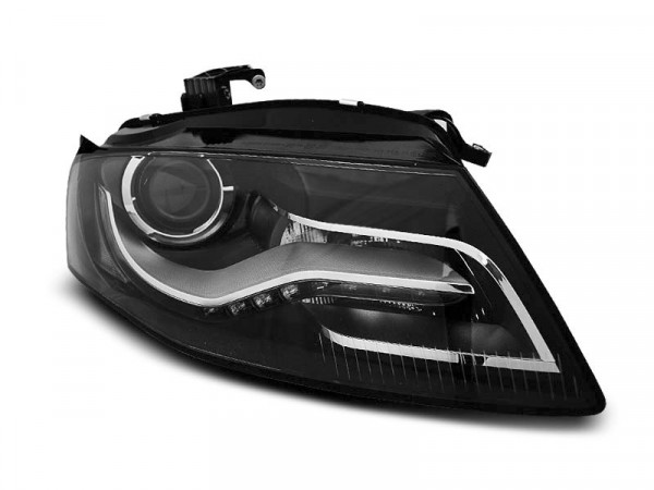 Headlights True Drl Black Fits Audi A4 B8 04.08- 11