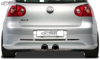 RDX Rear bumper extension for VW Golf 5 "GTI/R-Five" with exhaust hole for R32-Exhaust RDX Rear bumper extension for VW Golf 5 "GTI/R-Five" with exhaust hole for R32-Exhaust
