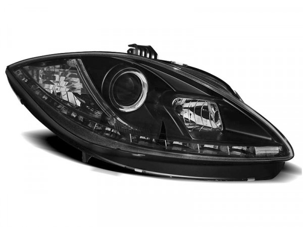 Headlights Daylight Black Fits Seat Leon Altea 09-12