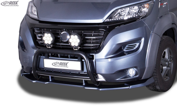 RDX Front Spoiler VARIO-X for CITROEN Jumper 2014+, FIAT Ducato 2014+, PEUGEOT Boxer 2014+ (fit for models with wheel arch extensions, eG Maxi) Front Lip Splitter