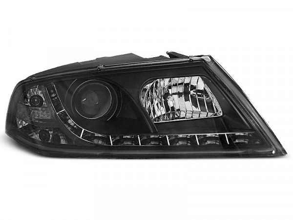 Headlights Daylight Black Fits Skoda Octavia 2 03.04- 08