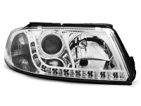 Headlights Daylight Chrome Fits Vw Passat 3bg B5 Fl 09.00-03.05 Headlights Daylight Chrome Fits Vw Passat 3bg B5 Fl 09.00-03.05
