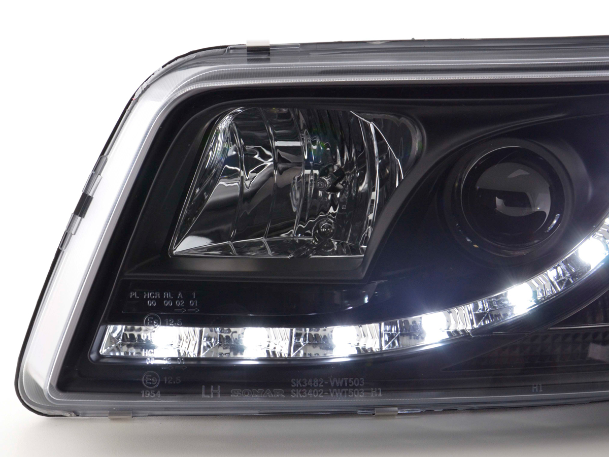 DRL Daylight headlight VW Bus T5 Yr. 0309 black Headlights Lights