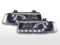 Daylight headlight LED DRL look fits BMW 3 Series E36 92-98 chrome Daylight headlight LED DRL look fits BMW 3 Series E36 92-98 chrome