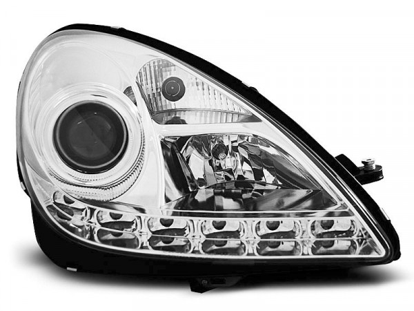 Headlights Daylight Chrome Fits Mercedes R171 Slk 04-11