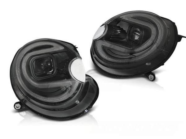 Headlights Tube Light Black LED fits BMW Mini 06-14