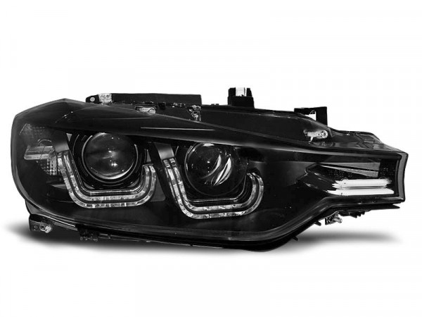 Xenon Headlights U-led Light Black Fits Bmw F30/f31 10.11 - 05.15