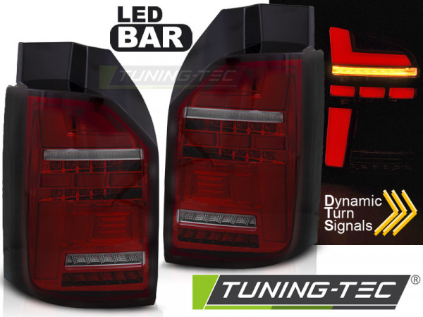 Led Bar Tail Lights Red Smoke Seq Fits Vw T6.1 20- Oem Bulb