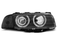 Headlights Angel Eyes Black fits BMW E38 06.94-08.98 Headlights Angel Eyes Black fits BMW E38 06.94-08.98