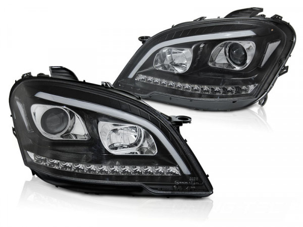 Headlights Tube Light Black Seq Fits Mercedes W164 Ml M-klasa 09-11