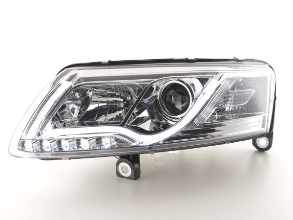 Xenon Daylight headlights with LED lightbar DRL Audi A6 4F Yr. 04-08 chrome
