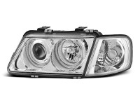 Headlights Angel Eyes Chrome Fits Audi A3 08.96-08.00 Headlights Angel Eyes Chrome Fits Audi A3 08.96-08.00