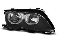 Headlights Angel Eyes LED Black fits BMW E46 09.01-03.05 Headlights Angel Eyes LED Black fits BMW E46 09.01-03.05
