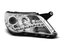 Headlights Daylight Chrome Fits Vw Tiguan 10.07-11 Headlights Daylight Chrome Fits Vw Tiguan 10.07-11