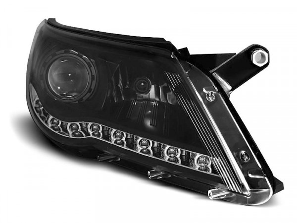 Headlights Daylight Black Fits Vw Tiguan 10.07-11