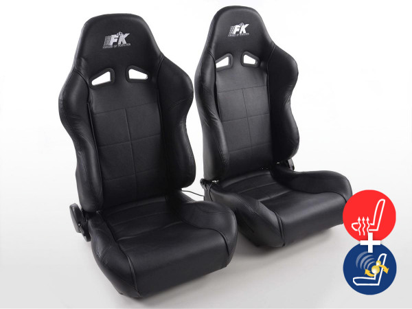 FK sport seats car half-shell seats Set Comfort with seat heating + massage function