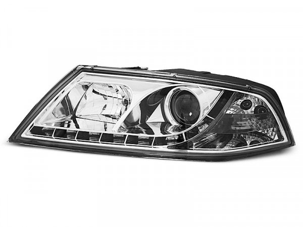 Headlights Daylight Chrome Fits Skoda Octavia 2 03.04-08