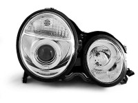 Headlights Angel Eyes Chrome Fits Mercedes W210 E-klasa 06.99-02 Headlights Angel Eyes Chrome Fits Mercedes W210 E-klasa 06.99-02