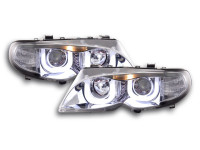 Angel eyes headlights fits BMW 3 Series E46 02-05 chrome Angel eyes headlights fits BMW 3 Series E46 02-05 chrome