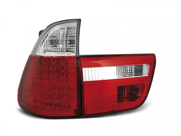 Led Tail Lights Red White Fits Bmw X5 E53 09.99-10.03