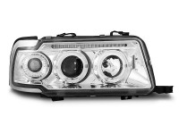 Headlights Angel Eyes Chrome Fits Audi 80 B4 09.91-04.96 Headlights Angel Eyes Chrome Fits Audi 80 B4 09.91-04.96