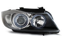 Headlights Angel Eyes Black fits BMW E90/E91 03.05-08.08 Headlights Angel Eyes Black fits BMW E90/E91 03.05-08.08