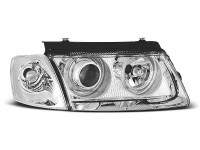 Headlights Angel Eyes Chrome Fits Vw Passat B5 3b 11.96-08.00 Headlights Angel Eyes Chrome Fits Vw Passat B5 3b 11.96-08.00