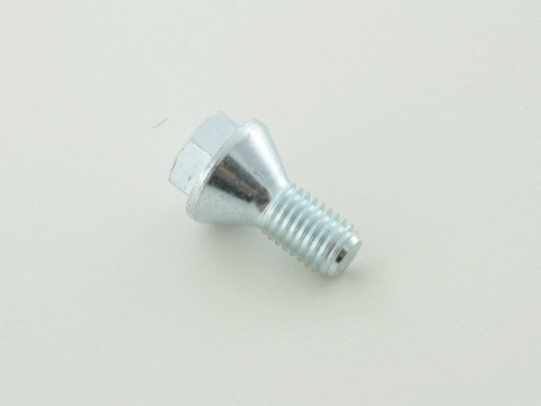 Wheel bolt, M12 x 1,75 21mm short head silver