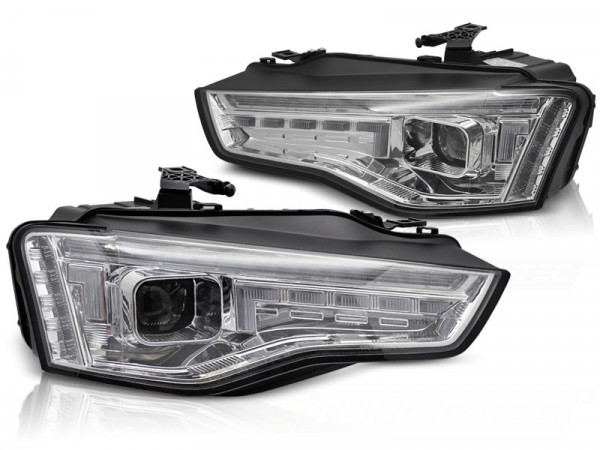 Xenon Headlights Led Chrome Seq Fits Audi A5 11-16