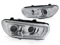 Headlights Tube Seq Led Chrome Fits Vw Scirocco 08-04.14 Headlights Tube Seq Led Chrome Fits Vw Scirocco 08-04.14