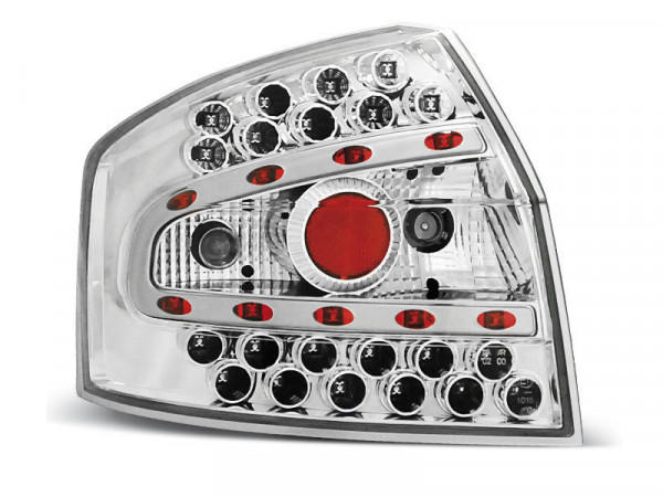 Led Tail Lights Chrome Fits Audi A4 8e 10.00-10.04 Sedan