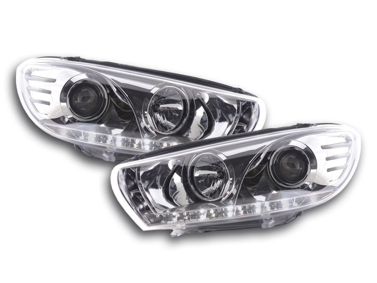 headlight Daylight VW Scirocco 3 type 13 Yr. 08 chrome Headlights