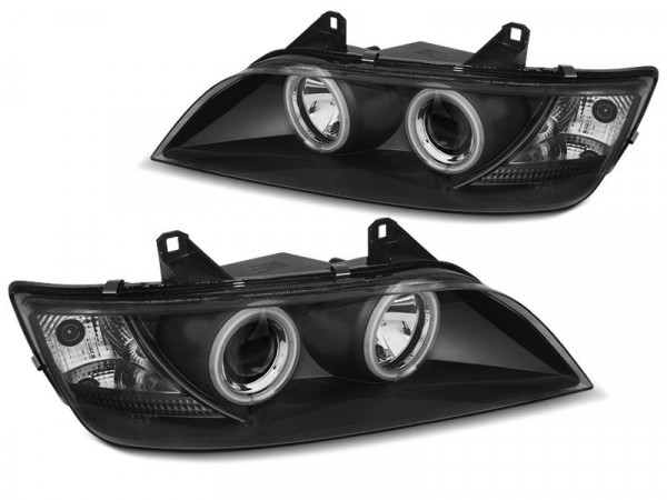Headlights Angel Eyes Ccfl Black Fits Bmw Z3 01.96-02