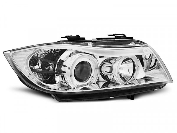 Headlights Angel Eyes Chrome Fits Bmw E90/e91 03.05-08.08