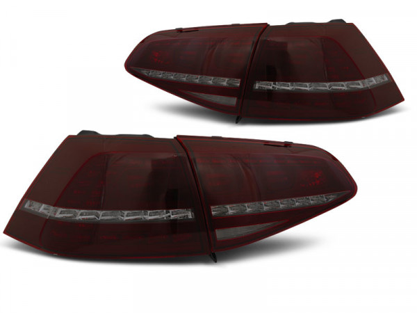 Led Tail Lights Sport Red Smoke Seq Fits Vw Golf 7 13-17