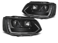 Headlights Tube Light T6 Look Black Fits Vw T5 2010-2015 Headlights Tube Light T6 Look Black Fits Vw T5 2010-2015