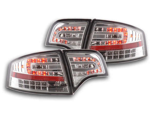 Led Taillights Audi A4 saloon type 8E Yr. 04-07 chrome