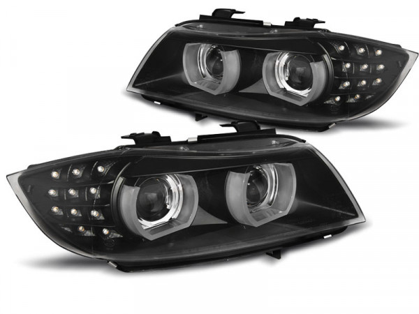 Xenon Headlights Led Drl Black Afs Fits Bmw E90/e91 09-11