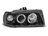Headlights Angel Eyes Black Fits Seat Ibiza / Cordoba/ Polo Variant, Sedan 10.93-08.99 Headlights Angel Eyes Black Fits Seat Ibiza / Cordoba/ Polo Variant, Sedan 10.93-08.99