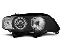 Headlights Angel Eyes Black fits BMW X5 E53 09.99-10.03 Headlights Angel Eyes Black fits BMW X5 E53 09.99-10.03