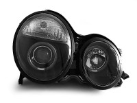 Headlights Angel Eyes Black Fits Mercedes W210 E-klasa 06.99-02 Headlights Angel Eyes Black Fits Mercedes W210 E-klasa 06.99-02