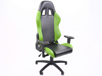 FK sport setat office chair gaming seat Liverpool black/green swivel chair revolving chair FK sport setat office chair gaming seat Liverpool black/green swivel chair revolving chair