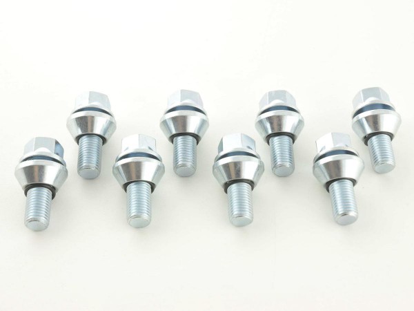 Wheel bolts Set (8 pieces), M14 x 1,5 25mm domed
