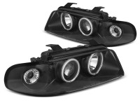 Headlights Angel Eyes Ccfl Black Fits Audi A4 11.94-12.98 Headlights Angel Eyes Ccfl Black Fits Audi A4 11.94-12.98