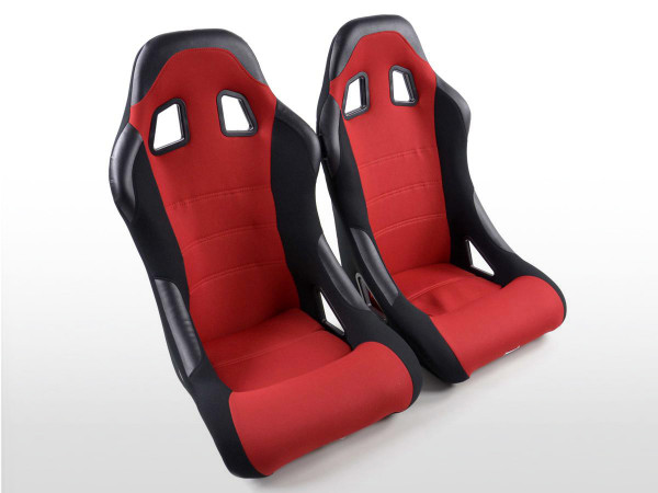 FK sport seats car full bucket seats Set Edition 4 red fabric