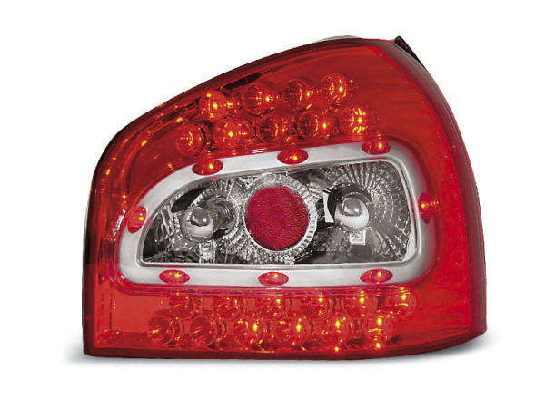 Led Tail Lights Red White Fits Audi A3 08.96-08.00