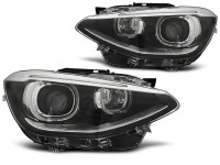 Headlights True DRL Black fits BMW F20 / F21 2011–2014 Headlights True DRL Black fits BMW F20 / F21 2011–2014
