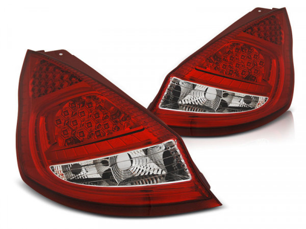 Ford Fiesta Mk7 08-12 Hb Red White Led