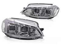 Full Led Headlights Light Chrome Drl Seq Fits Vw Golf 7 17-19 Full Led Headlights Light Chrome Drl Seq Fits Vw Golf 7 17-19
